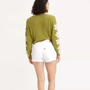 Levi's 501 Original Fit High Rise Shorts White